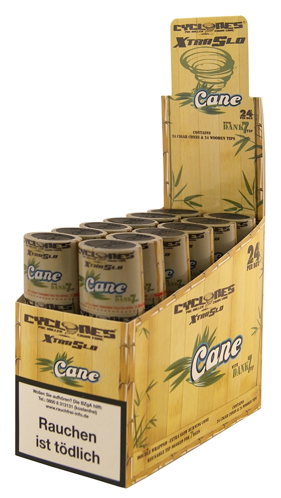 Cyclones Cane X-TRA Slow mit Holzfilter 2er Pack Detail